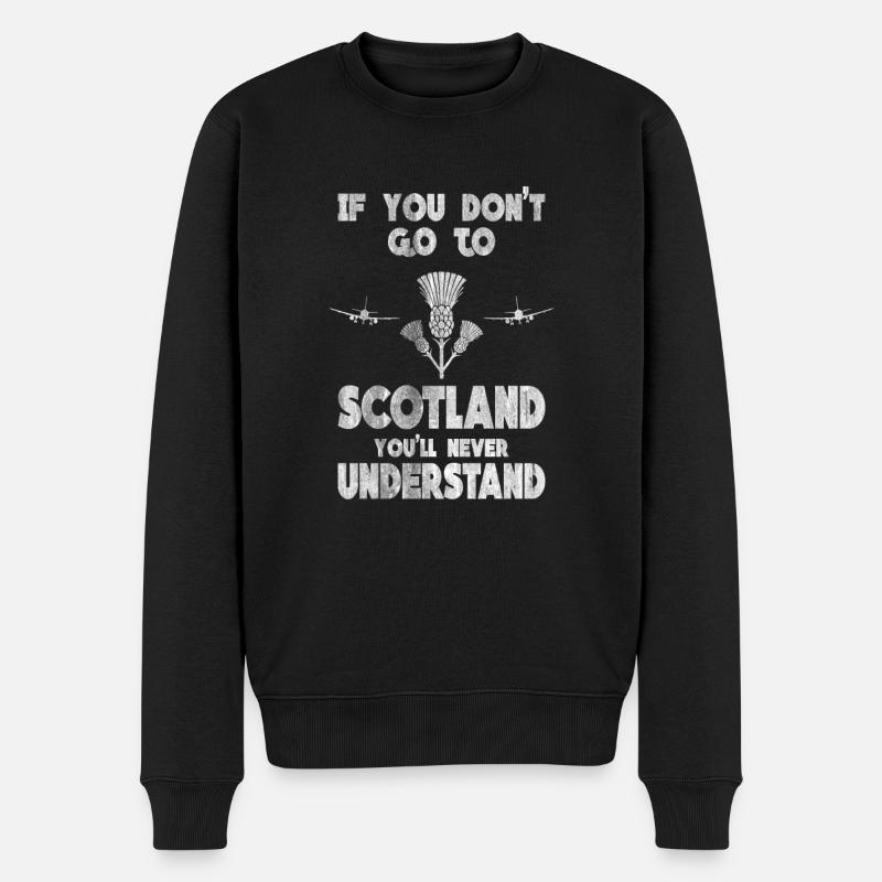 Schottland Reise - Männer Premium Bio Pullover - Schwarz
