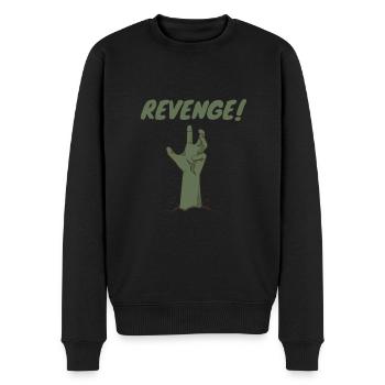 Revenge Hand Rache Rächer - Männer Premium Bio Pullover - Schwarz - Vorne - Nico (187cm)