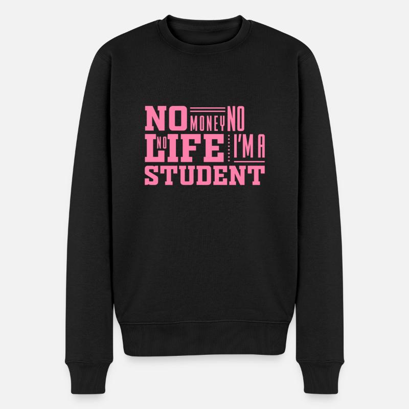Studentin - Männer Premium Bio Pullover - Schwarz