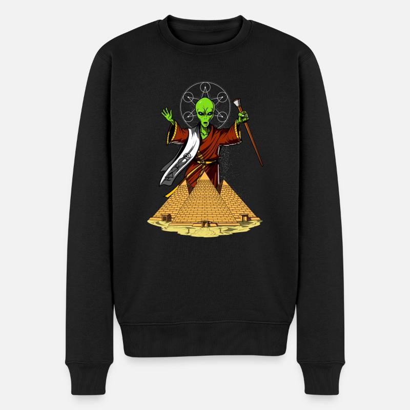 Conspiration des pyramides égyptiennes dans Space Alien Anunnaki - Pull Premium bio Homme - noir