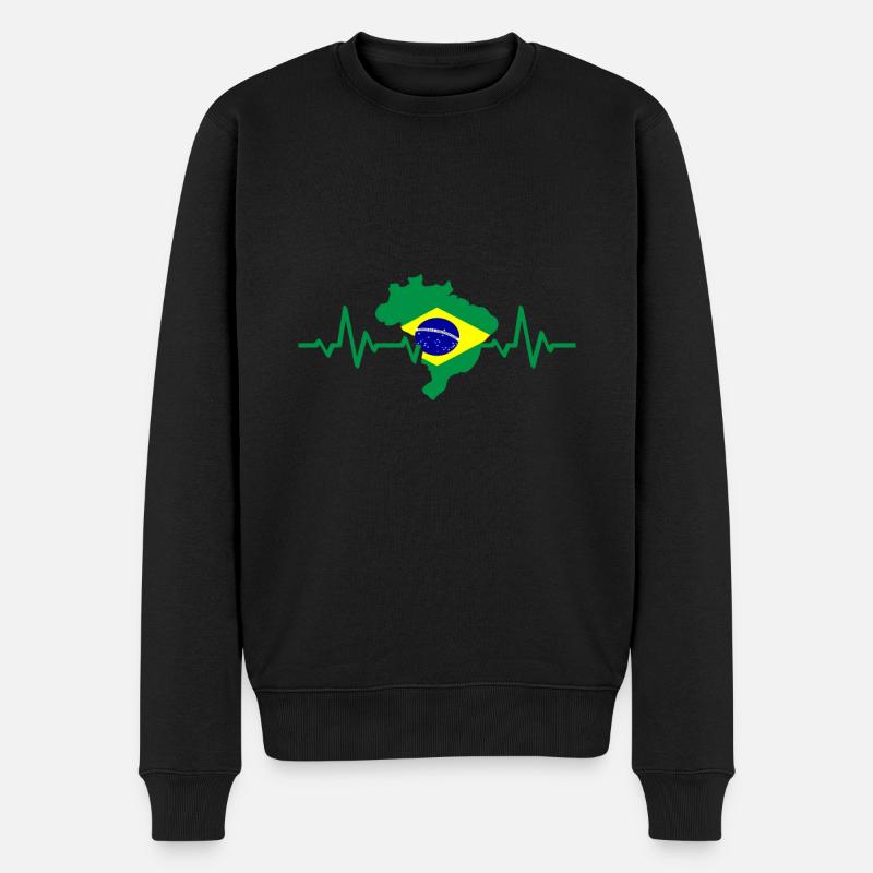 Brésil pouls - Pull Premium bio Homme - noir