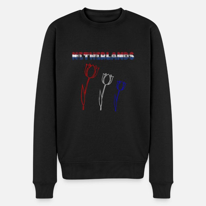 Tulipes néerlandaises - Pull Premium bio Homme - noir