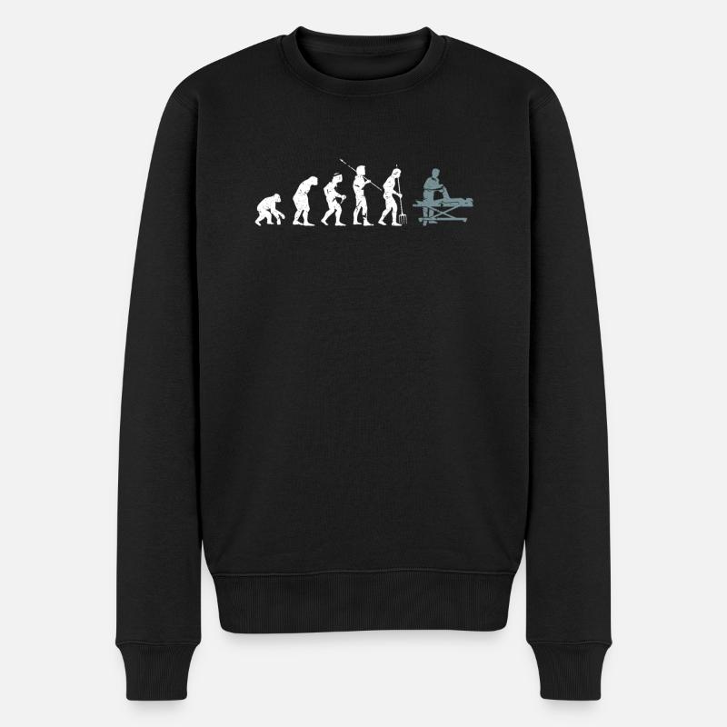 Evolution Physiotherapie - Männer Premium Bio Pullover - Schwarz