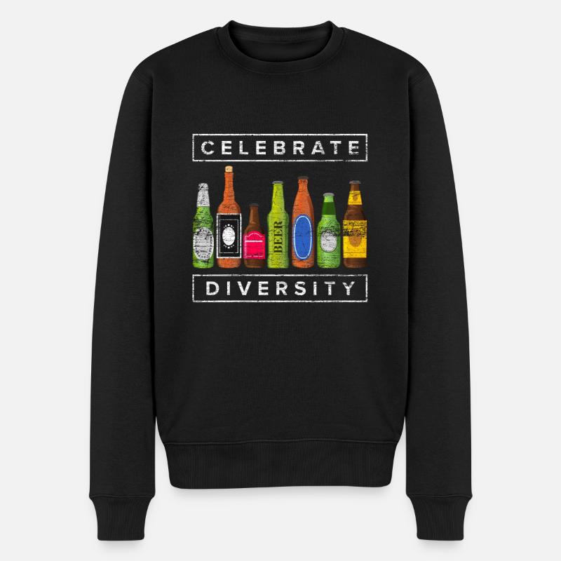 Bière bière - Pull Premium bio Homme - noir