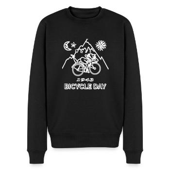 LSD Albert Hofmann Bicycle Day Acid - Männer Premium Bio Pullover - Schwarz - Vorne - Nico (187cm)