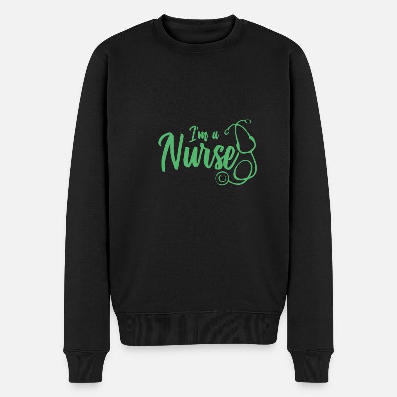 Pflege - Männer Premium Bio Pullover - Schwarz