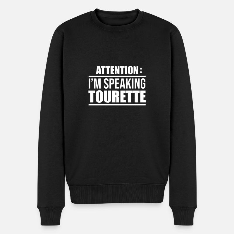 Tourette Syndrom - Männer Premium Bio Pullover - Schwarz