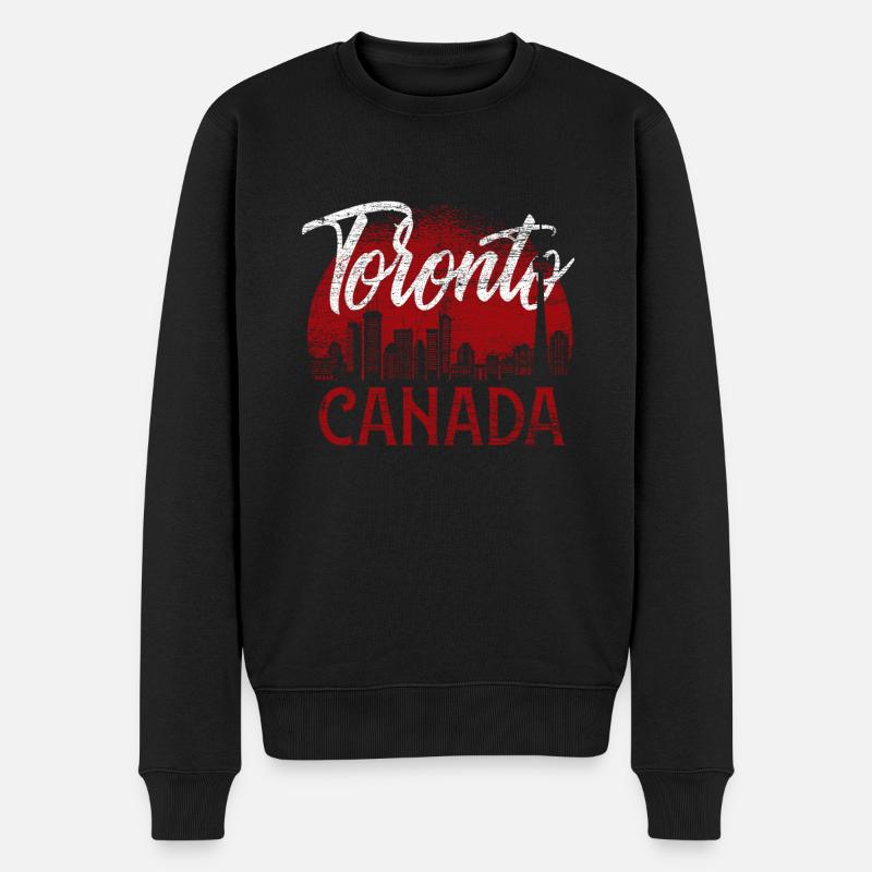 Toronto Kanada - Männer Premium Bio Pullover - Schwarz