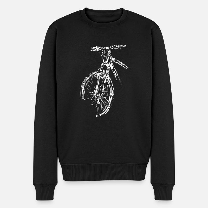 Fahrrad Lenker Reisen Hobby Unfall Helm Geschenk - Männer Premium Bio Pullover - Schwarz