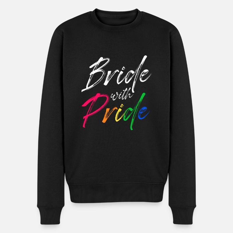 Braut Stolz LGBT - Männer Premium Bio Pullover - Schwarz