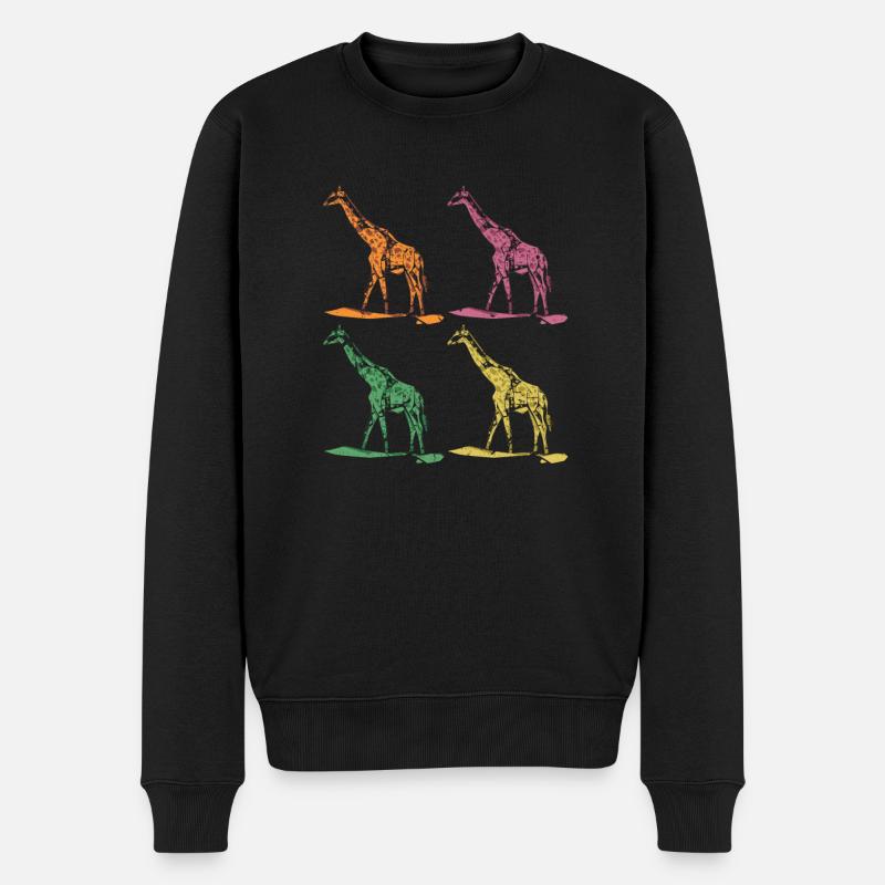 Girafe girafes - Pull Premium bio Homme - noir