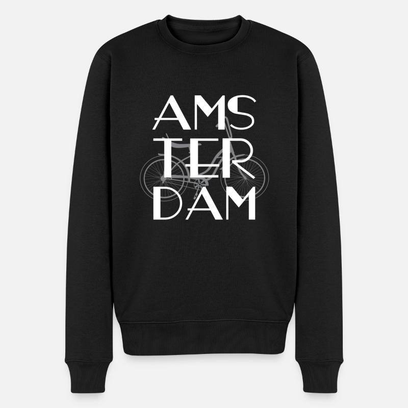 Amsterdam - Männer Premium Bio Pullover - Schwarz