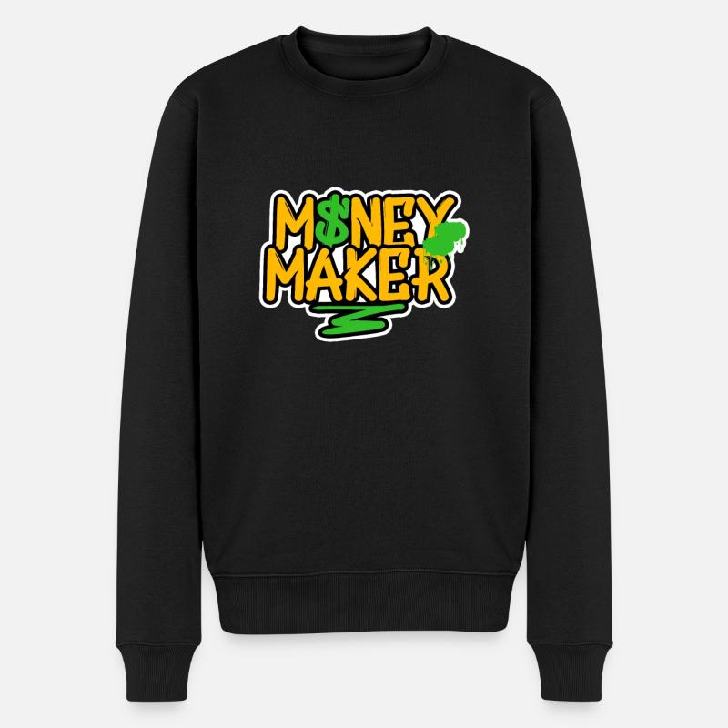 Graffiti Money Maker Sprühdose Sprayer Kunst Urban - Männer Premium Bio Pullover - Schwarz
