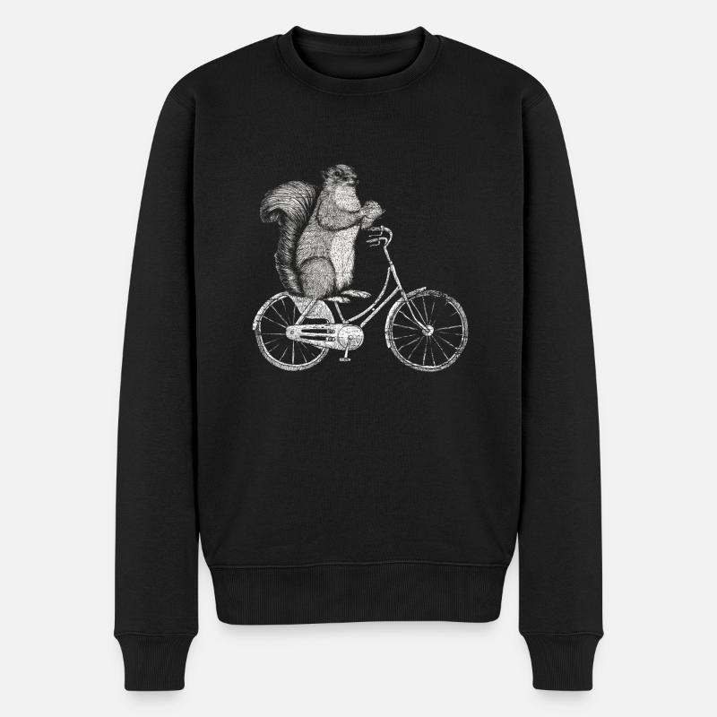 Eichhörnchen - Männer Premium Bio Pullover - Schwarz