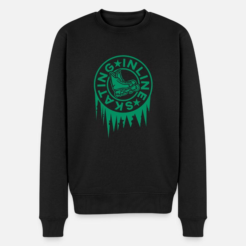Inline Skating - Männer Premium Bio Pullover - Schwarz