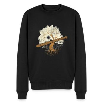 Flute recorder flute - Men's Premium Organic Jumper - black - Front - Nico (187cm)