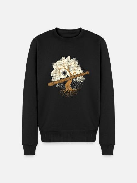 Flûte à bec flûte - Pull Premium bio Homme - noir