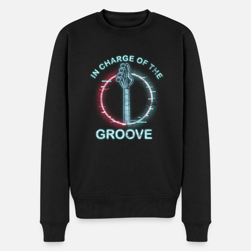 Musique de guitare basse - Pull Premium bio Homme - noir