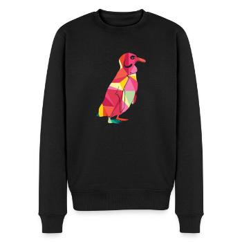 Pinguin Niedliches Tier - Männer Premium Bio Pullover - Schwarz - Vorne - Nico (187cm)