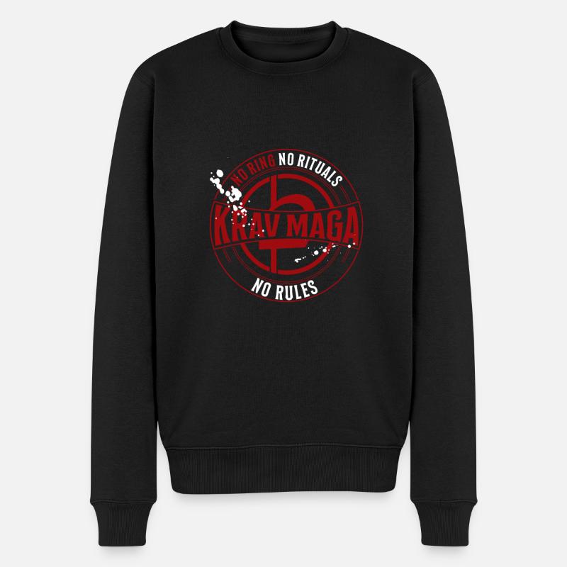 Krav Maga Wettkampf - Männer Premium Bio Pullover - Schwarz
