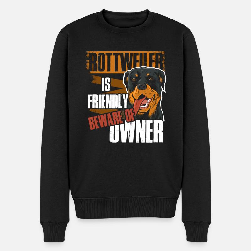 Rottweiler propriétaire - Pull Premium bio Homme - noir