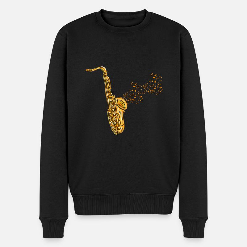 Instrument de saxophone - Pull Premium bio Homme - noir