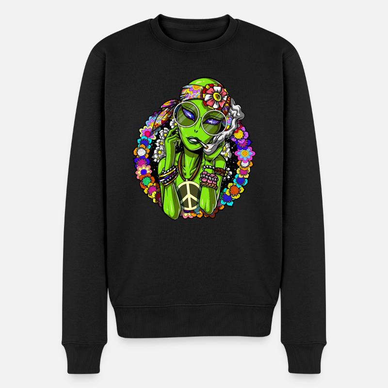 Space Alien Hippie Stoner - Pull Premium bio Homme - noir