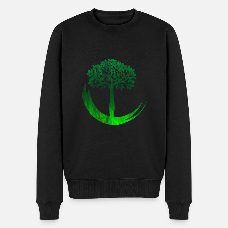 Meditation - Männer Premium Bio Pullover - Schwarz
