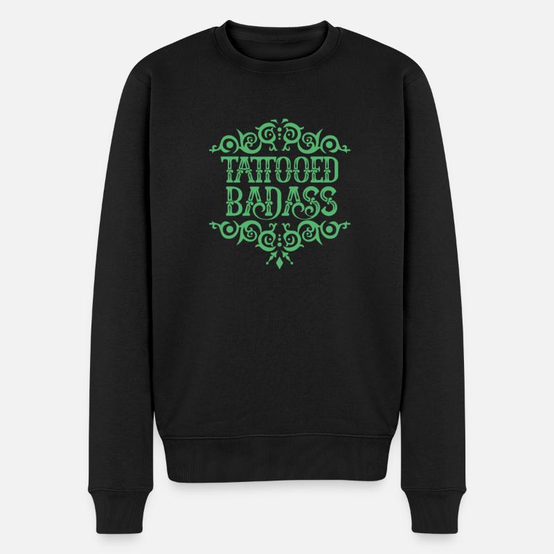 Tattoo Tattoo Tattoo Tattoo - Männer Premium Bio Pullover - Schwarz