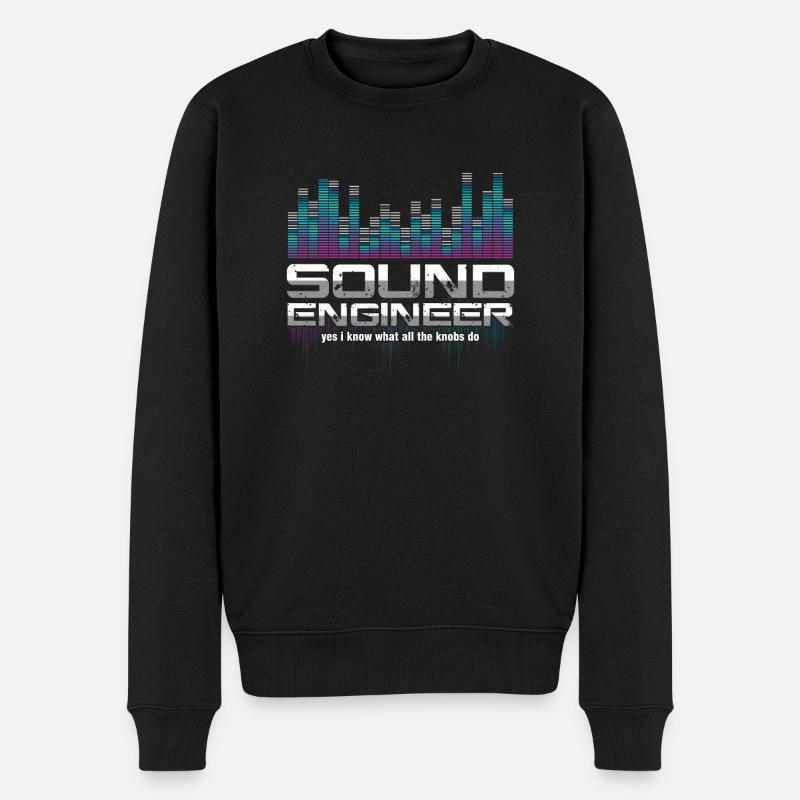 Sound Technician Technical Recording Music Mixer - Männer Premium Bio Pullover - Schwarz