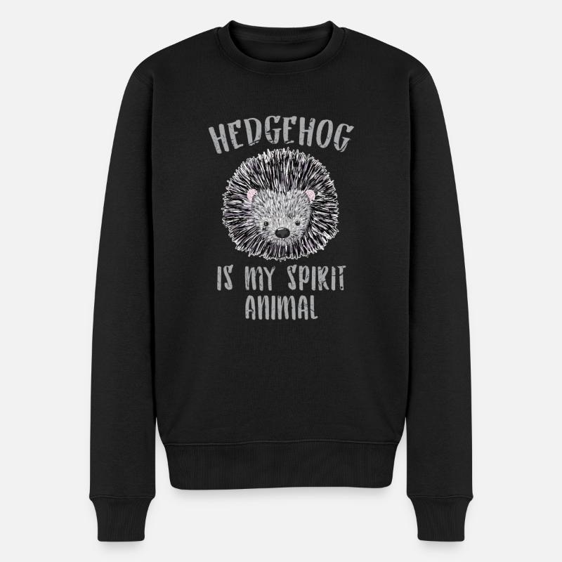 Igel Spiritualität - Männer Premium Bio Pullover - Schwarz