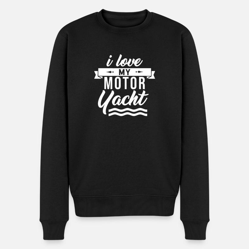 Bateau à moteur - Pull Premium bio Homme - noir