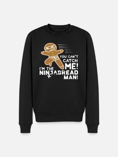 Funny Parody Gingerbread Ninjabread Ninja Gift - Men's Premium Organic Jumper - black