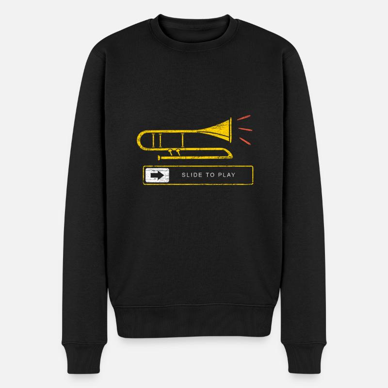 Posaune Instrument - Männer Premium Bio Pullover - Schwarz