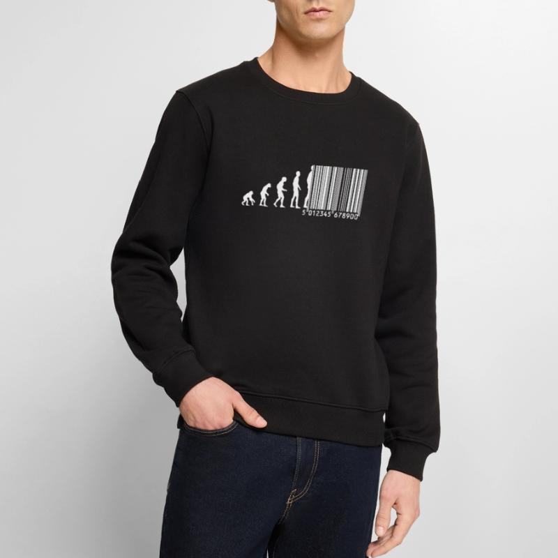 Evolution barcode Männer Premium Bio Pullover