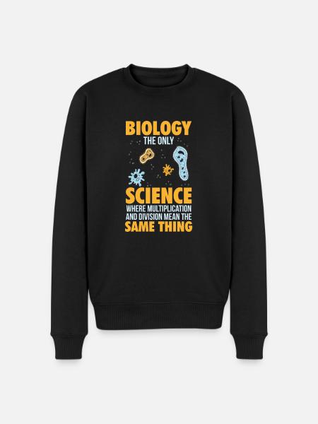 Biologi Citat Math Multiplikation Division - Økologisk premium-sweatshirt til mænd - sort