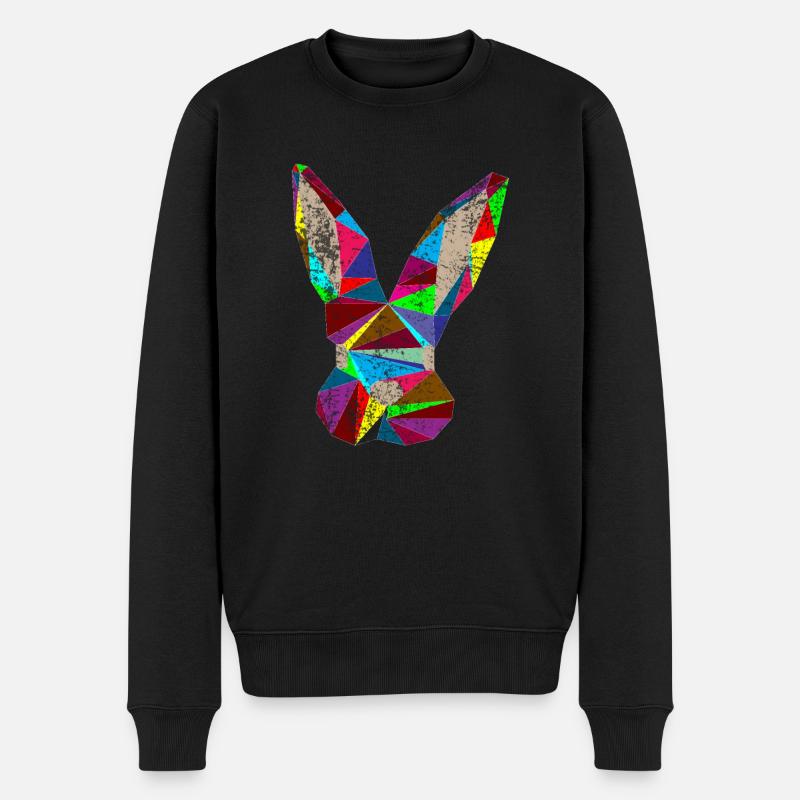 Hase - Männer Premium Bio Pullover - Schwarz