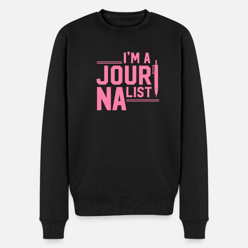 Journalistin - Männer Premium Bio Pullover - Schwarz