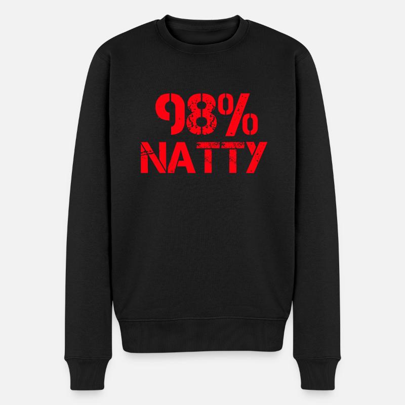 98 Percent Natty - Bodybuilder - Männer Premium Bio Pullover - Schwarz