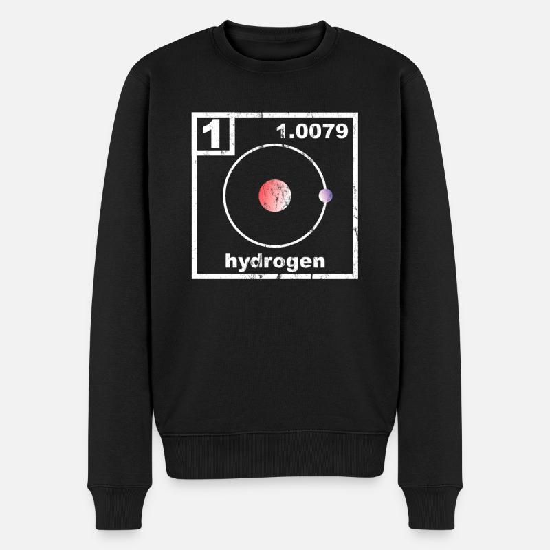 Tableau périodique de l'hydrogène - Pull Premium bio Homme - noir