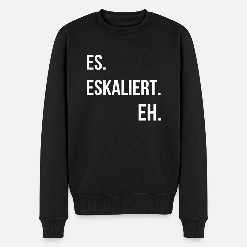 Techno - Männer Premium Bio Pullover - Schwarz
