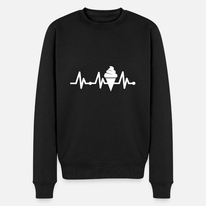 Eis Eissorten Schokoladen Eis Sommer lecker - Männer Premium Bio Pullover - Schwarz