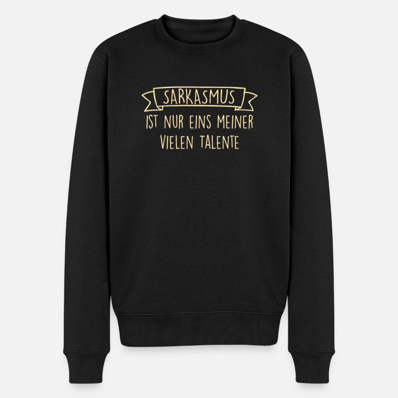 Sarkasmus - Männer Premium Bio Pullover - Schwarz