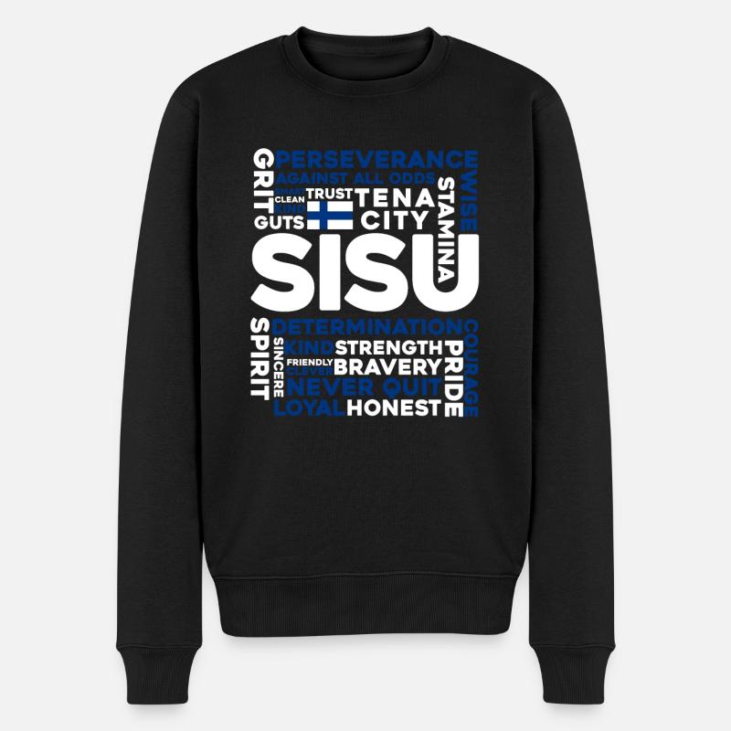 Finlande - Pull Premium bio Homme - noir