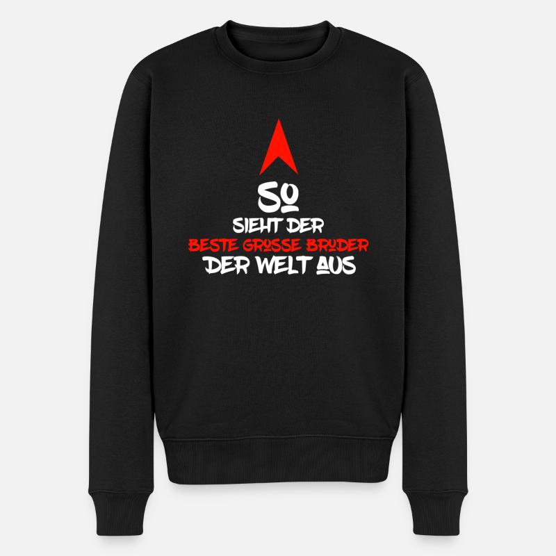 Großer Bruder - Männer Premium Bio Pullover - Schwarz