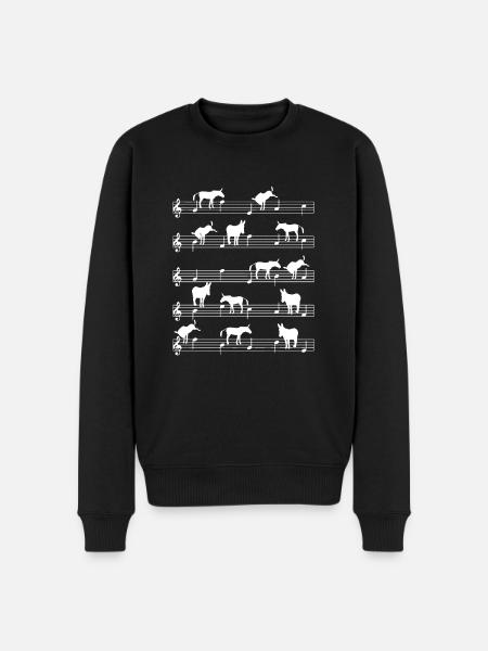 Donkey musician - Men's Premium Organic Jumper - black