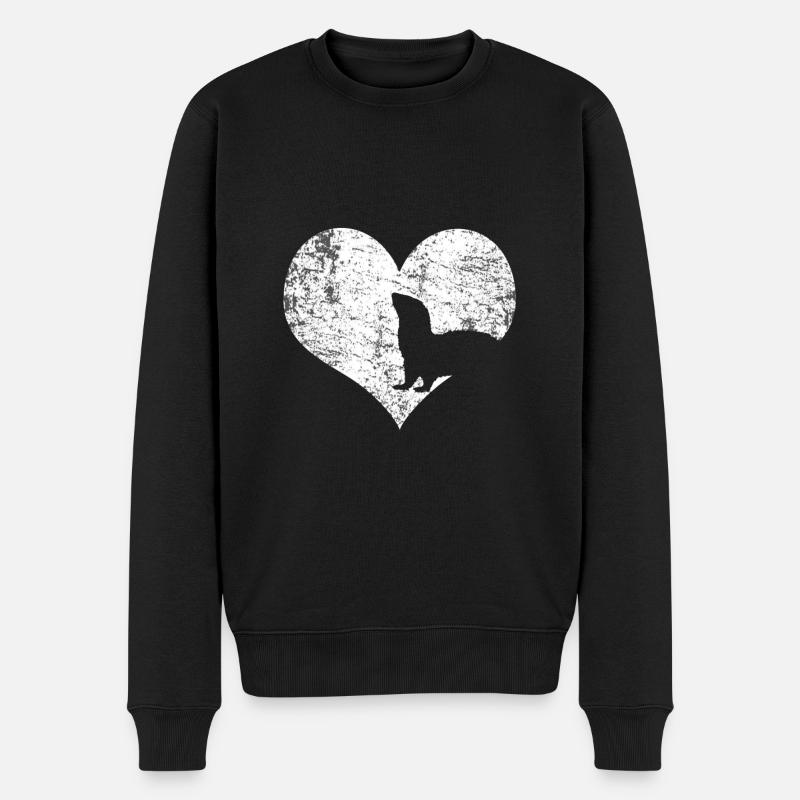 Amoureux des animaux furets - Pull Premium bio Homme - noir