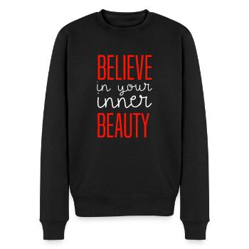 Zitat Spruch - Männer Premium Bio Pullover - Schwarz - Vorne - Nico (187cm)