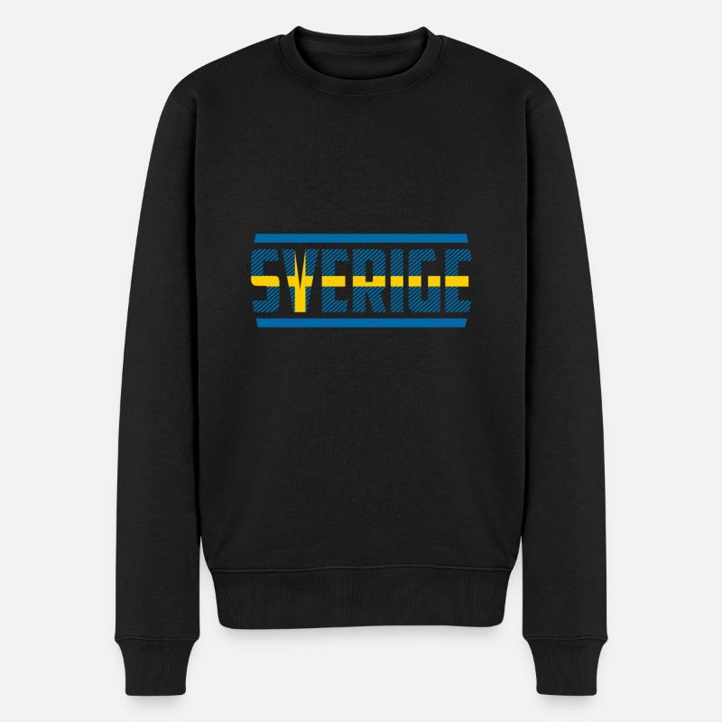 Schweden - Männer Premium Bio Pullover - Schwarz