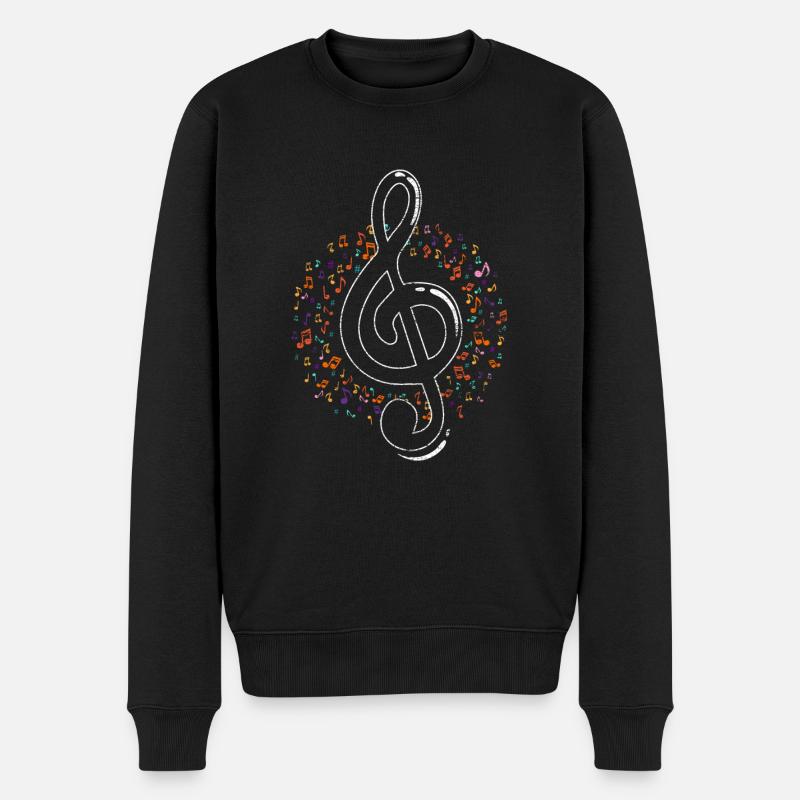 Notes de musique Clef - Pull Premium bio Homme - noir